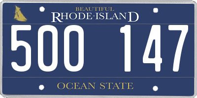 RI license plate 500147