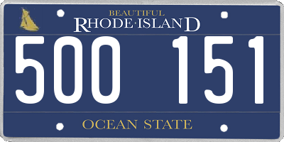 RI license plate 500151