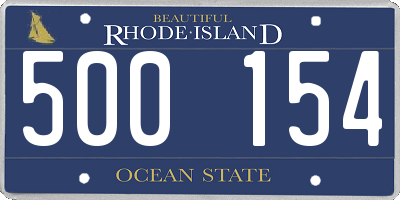 RI license plate 500154