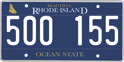 RI license plate 500155