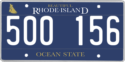 RI license plate 500156
