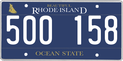 RI license plate 500158