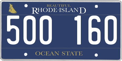 RI license plate 500160