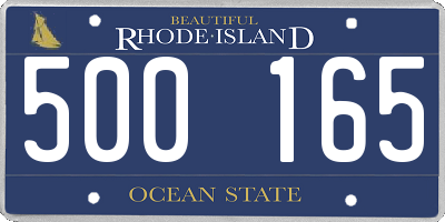 RI license plate 500165
