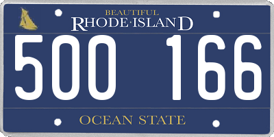 RI license plate 500166