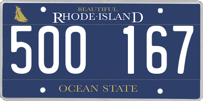 RI license plate 500167