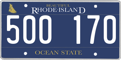 RI license plate 500170