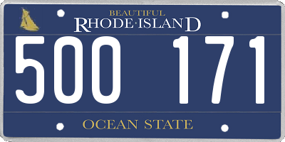 RI license plate 500171