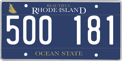 RI license plate 500181
