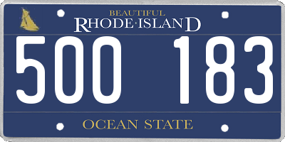 RI license plate 500183