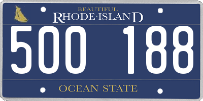 RI license plate 500188