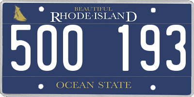 RI license plate 500193