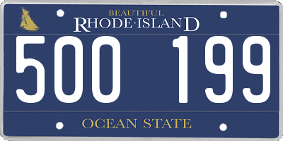 RI license plate 500199