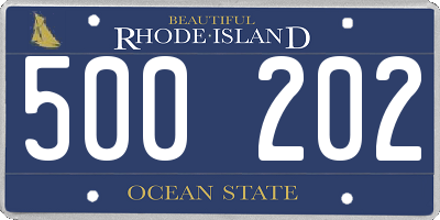 RI license plate 500202