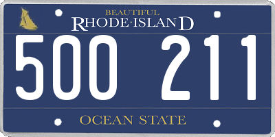 RI license plate 500211