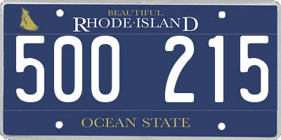 RI license plate 500215