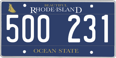 RI license plate 500231