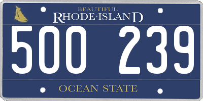 RI license plate 500239