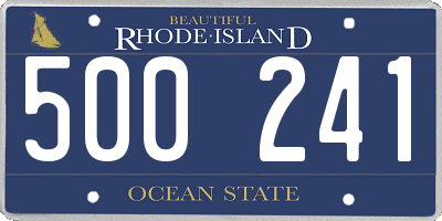 RI license plate 500241