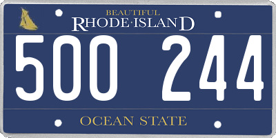 RI license plate 500244