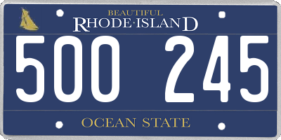 RI license plate 500245