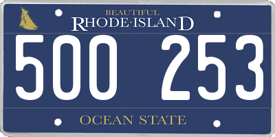 RI license plate 500253