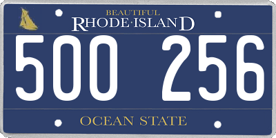 RI license plate 500256