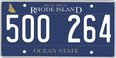 RI license plate 500264