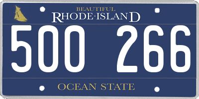 RI license plate 500266