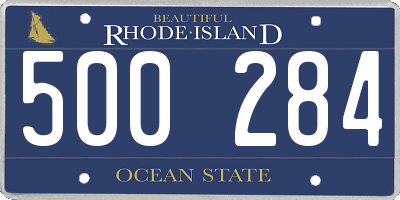RI license plate 500284
