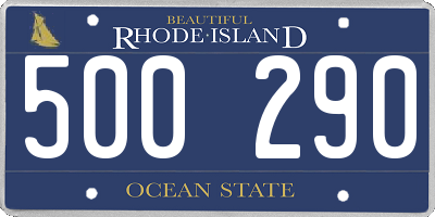 RI license plate 500290