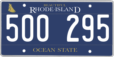RI license plate 500295