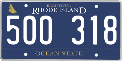 RI license plate 500318