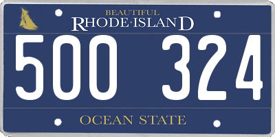 RI license plate 500324