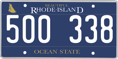 RI license plate 500338