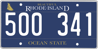 RI license plate 500341