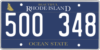 RI license plate 500348