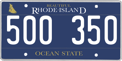 RI license plate 500350