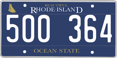 RI license plate 500364
