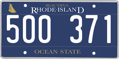 RI license plate 500371