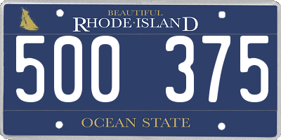 RI license plate 500375