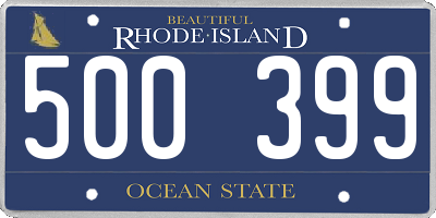 RI license plate 500399