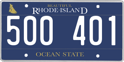 RI license plate 500401