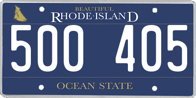 RI license plate 500405