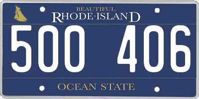 RI license plate 500406