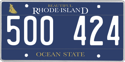 RI license plate 500424