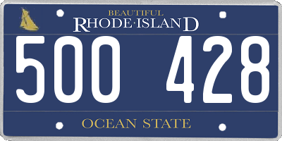 RI license plate 500428