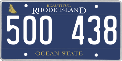 RI license plate 500438