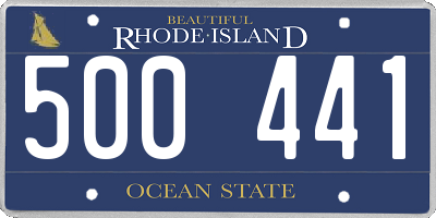RI license plate 500441