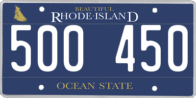 RI license plate 500450